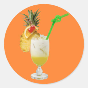 Pina Colada Classic Round Sticker