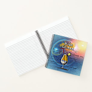 Pina Colada Cocktail (#5 of 12 Drink Recipe Sets) Notebook