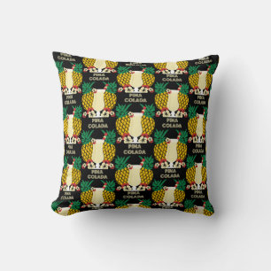 Piña Colada Cocktail Drink   Throw Pillow