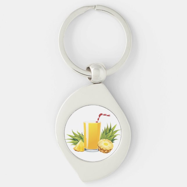 Pina Colada cocktail Keychain (Front)