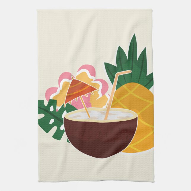 Pina Colada  Kitchen Towel (Vertical)