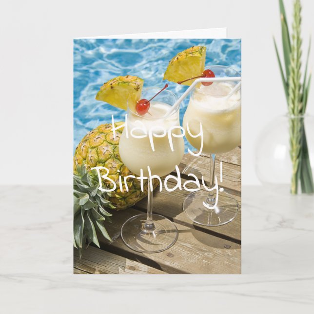 piña colada pineapple birthday card (Front)
