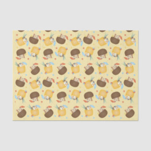 Pina Colada Pineapple Coconut Dogs Pattern Tissue Paper