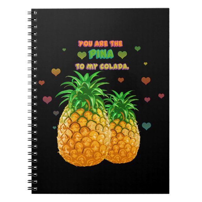 Pina Colada Pineapple Notebook (Front)
