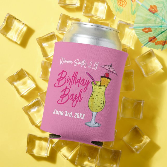 Piña Colada Puerto Rican Pineapple Cocktail Party Can Cooler (In Situ Summer)