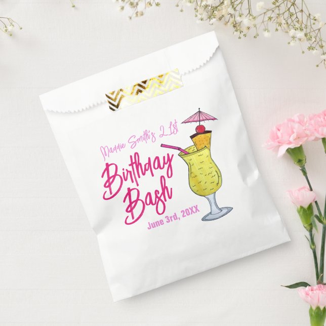Piña Colada Puerto Rican Pineapple Cocktail Party Favour Bag (Sealed)