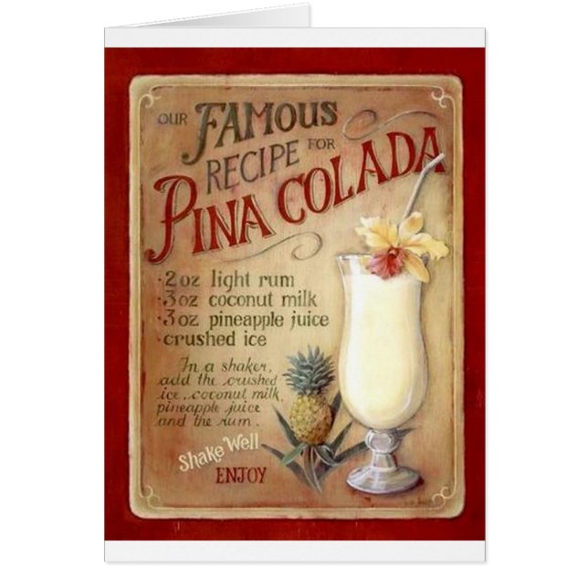 Pina colada recipe (Front)