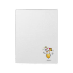 PINA COLADA RECIPE COCKTAIL ART NOTEPAD