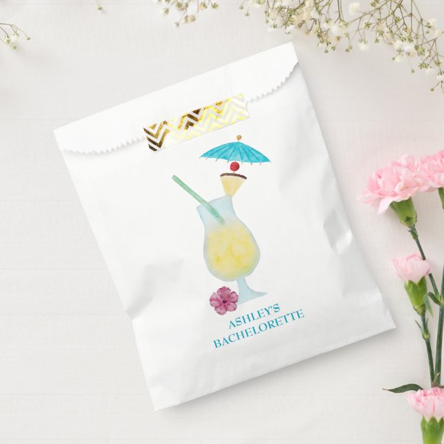 Piña Colada Tropical Wedding Bridal Shower  Favour Bag (Sealed)