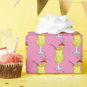 Pina Piña Colada Puerto Rican Pineapple Cocktail Wrapping Paper