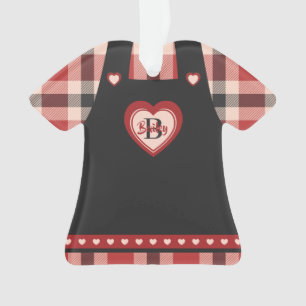 Pinafore Dress Personalized Folk Art Christmas Ornament