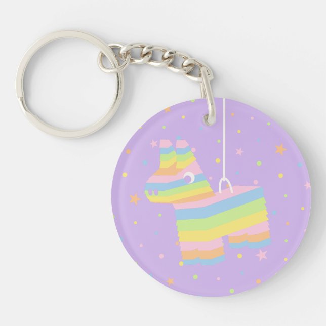 Pinata Birthday Party Favour Keychain (Front)