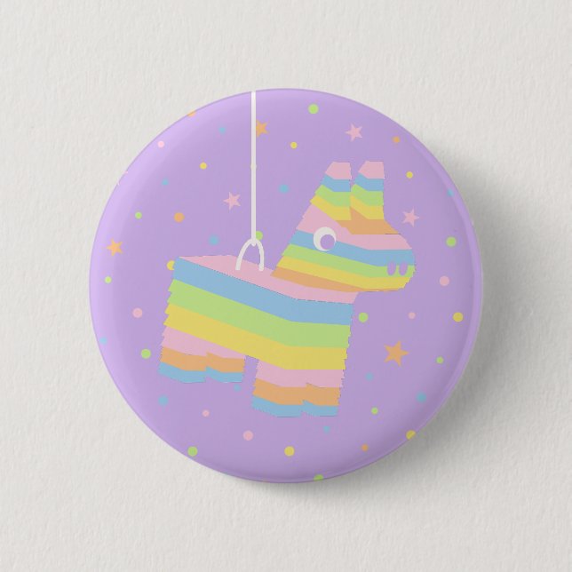 Pinata Party Favour Purple Button (Front)