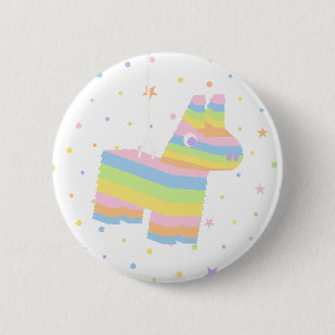 Pinata Party Favour White Button