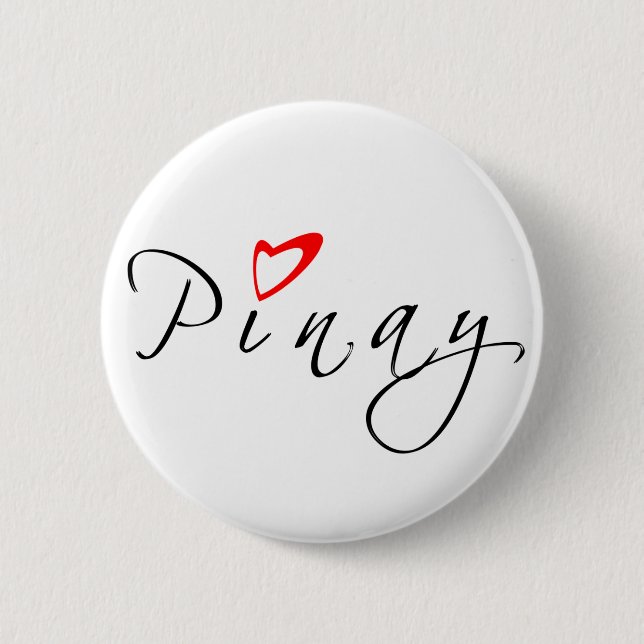 Pinay 2 Inch Round Button (Front)