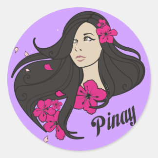 Pinay Classic Round Sticker