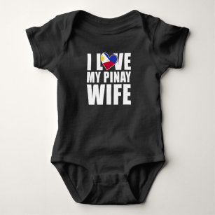 Pinay Wife Philippines Love Proud Husband Baby Bodysuit