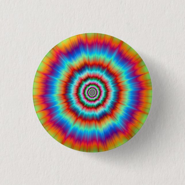 Pinback Button Explosion in Blue and Orange (Front)