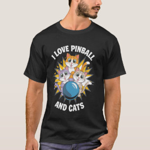 Pinball and Cats 90s Nostalgia Pinball Wizard Pet  T-Shirt