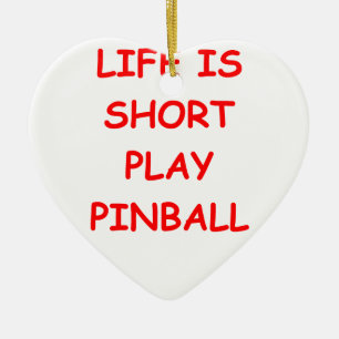 pinball ceramic ornament