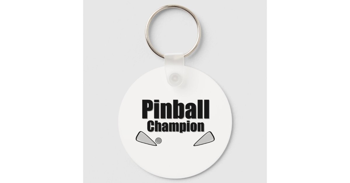 Pinball Champion Keychain Zazzle