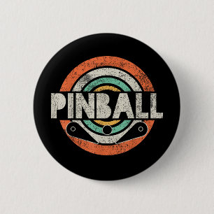 Pinball Game Vintage 2 Inch Round Button