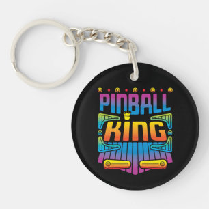 Pinball King Arcade Game Player Keychain