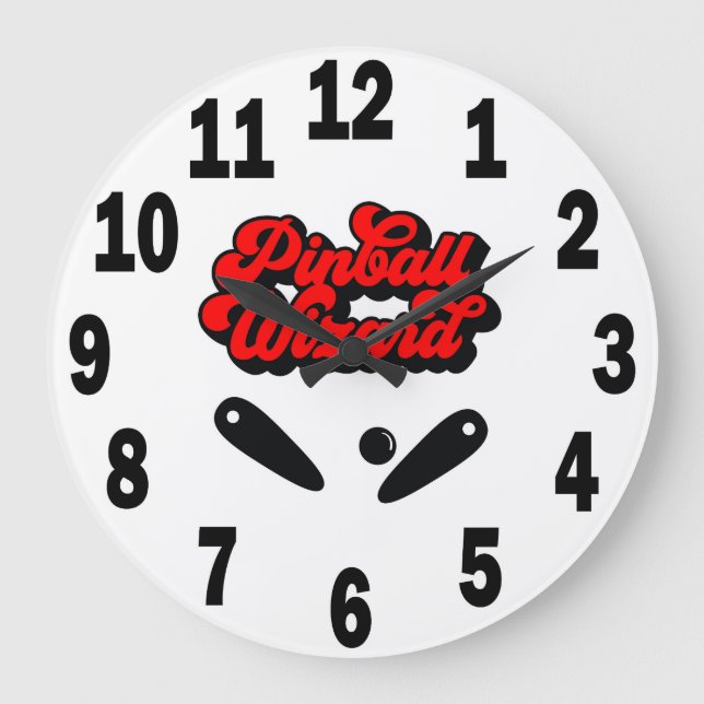 Pinball Lecteur Acrylique Arrondi Mur Horloge #8 (Recto)