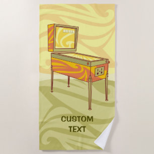 Pinball machine beach towel