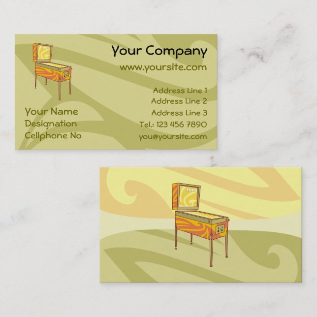 Pinball machine business card (Front/Back)