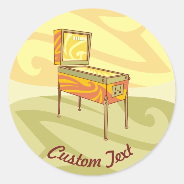 Pinball machine classic round sticker (Front)