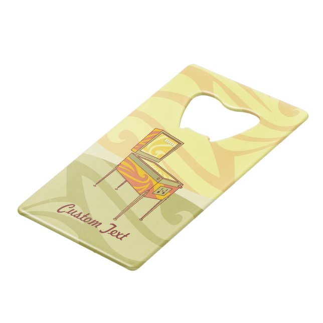 Pinball machine credit card bottle opener (Front Angled)