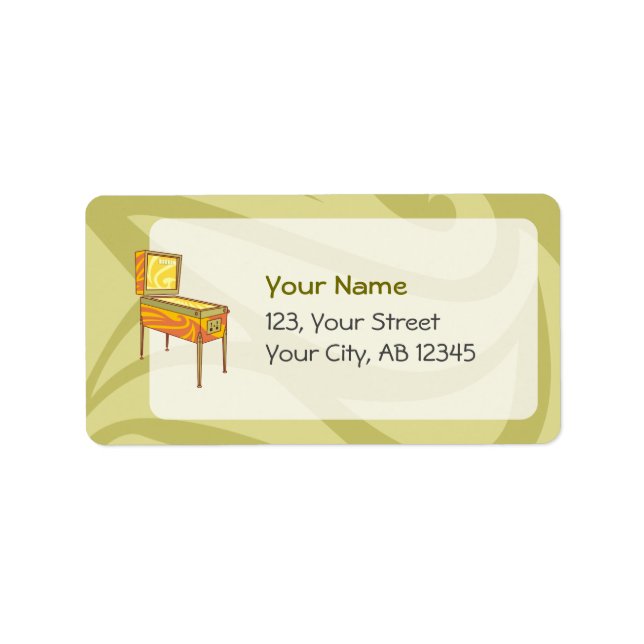 Pinball machine label (Front)