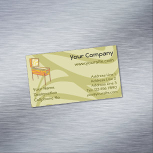 Pinball machine 	Magnetic business card