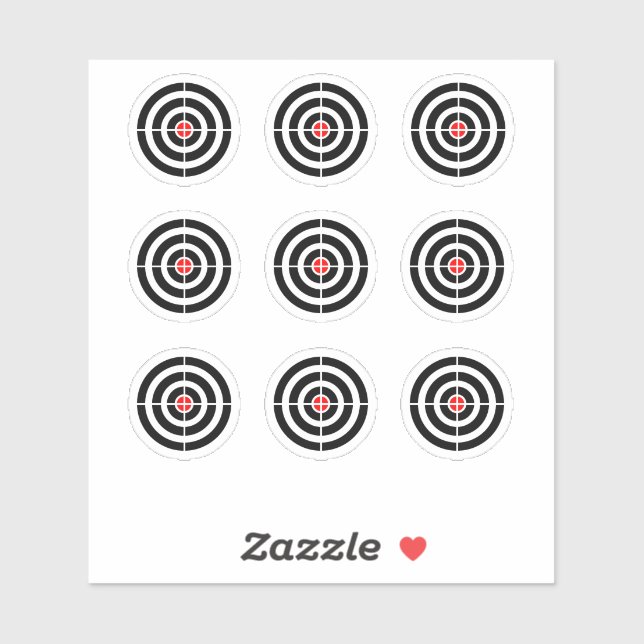 Pinball Machine "Target" Design Round Sticker (Sheet)