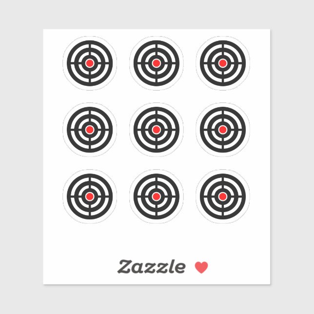 Pinball Machine Target Design Round Sticker (Sheet)