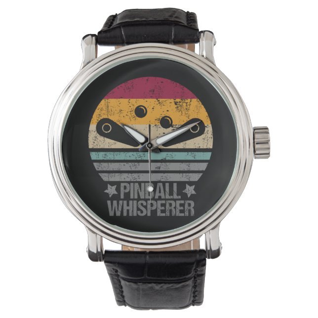 Pinball Machine Whisperer Retro Vintage Watch (Front)