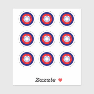 Pinball Red/White/Blue "Star" Round Target Sticker