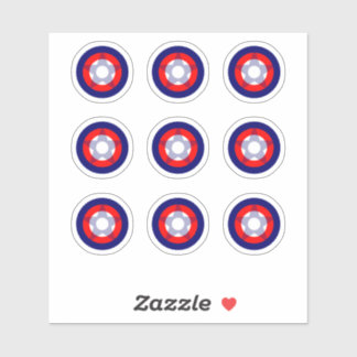 Pinball Red/White/Blue "Star" Round Target Sticker