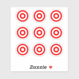 Pinball Red/White Bullseye Round Target Sticker