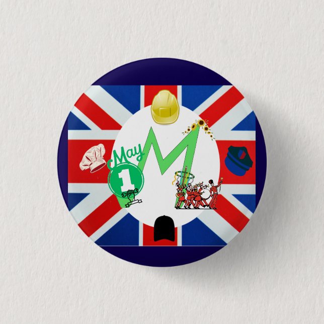 Pinbuttons - UK Labour Day 1 Inch Round Button (Front)