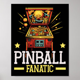 Pinbyll Machine Arcade Game Gamer Clic Video Game  Poster