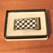 Crochet À damiers artiste noir et gris