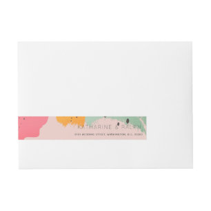 Pinceau rose Turquoise Étiquette