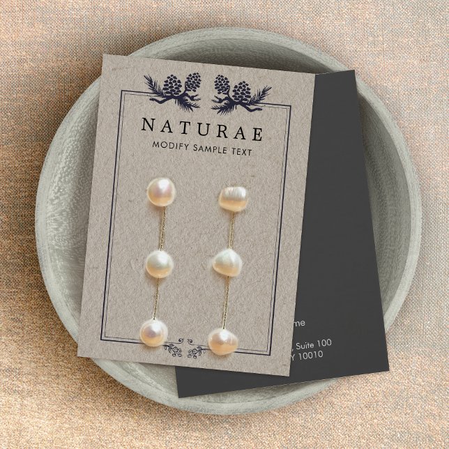 Pinceaux Rustiques Kraft Pine Elevant Bijoux (earthy kraft earring displ
ay holder)