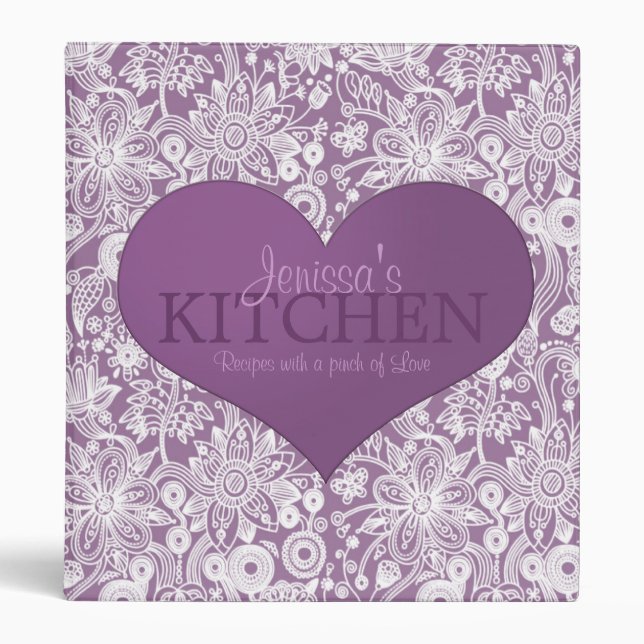 Pincement d'amour classeur de recette de 1 pouce (Devant)