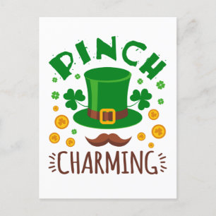 Pinch Charming Funny St Patricks Day Men Boys Postcard