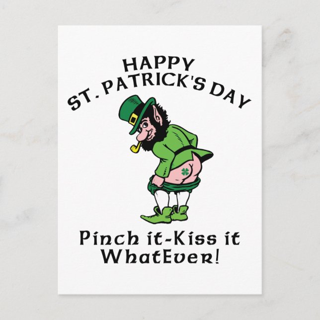 Pinch It Happy St Patrick's Day Postcard (Front)