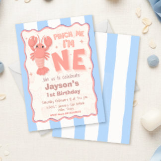 Pinch Me I'm One - Lobster Invitation