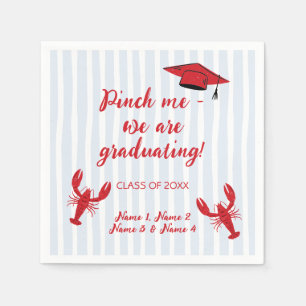 Pinch Me We’re Graduating Crawfish Boil Graduation Napkin